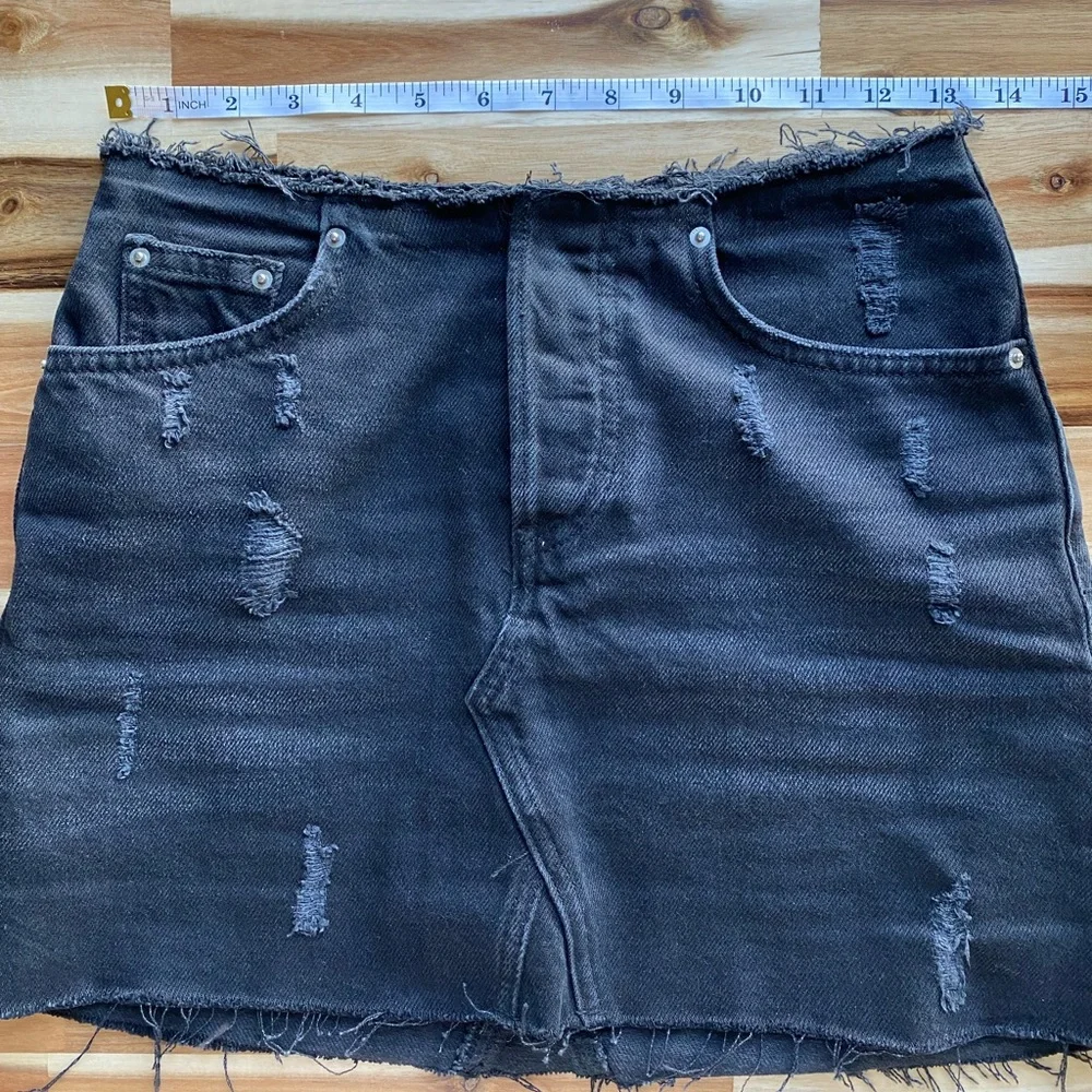 UO BDG Black Denim Mini Skirt Size XS